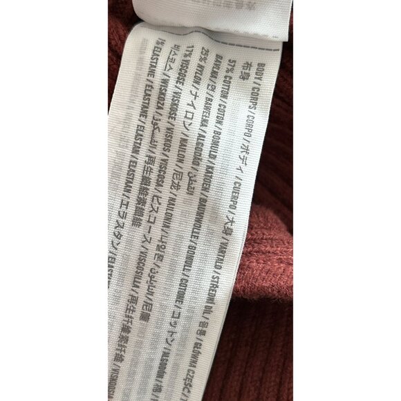 Abercrombie & Fitch Sweater Bodysuit Knit Cotton Blend sweetheart neckline Size - Picture 8 of 9